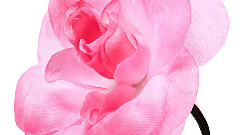 Widmann SRL Haarbloem roze met elastiek