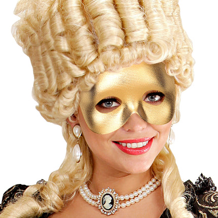 Widmann SRL Halfgezicht masker goud metallic