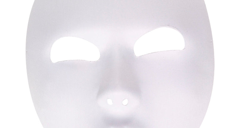 Widmann SRL Halfgezicht masker wit beschilderbaar