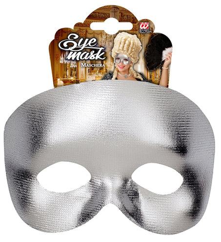 Widmann SRL Halfgezicht masker zilver metallic