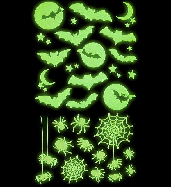 Widmann SRL Halloween decoratie stickers Glow in the dark