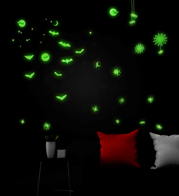 Widmann SRL Halloween decoratie stickers Glow in the dark