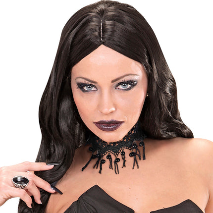 Widmann SRL Halloween nekband met mooie parels