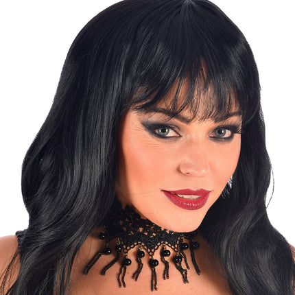Widmann SRL Halloween nekband met mooie parels