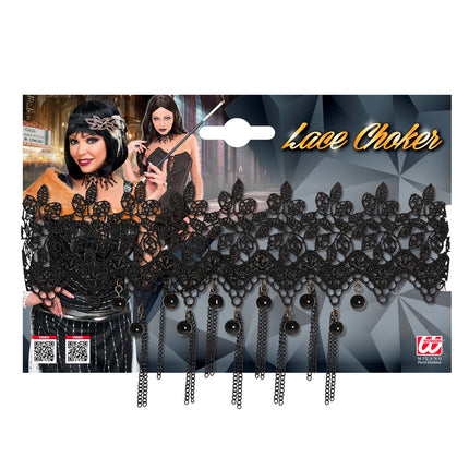 Widmann SRL Halloween nekband met mooie parels