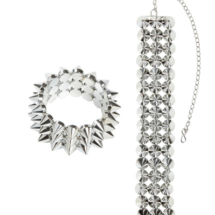 Widmann SRL Halsband en armband met spijkers