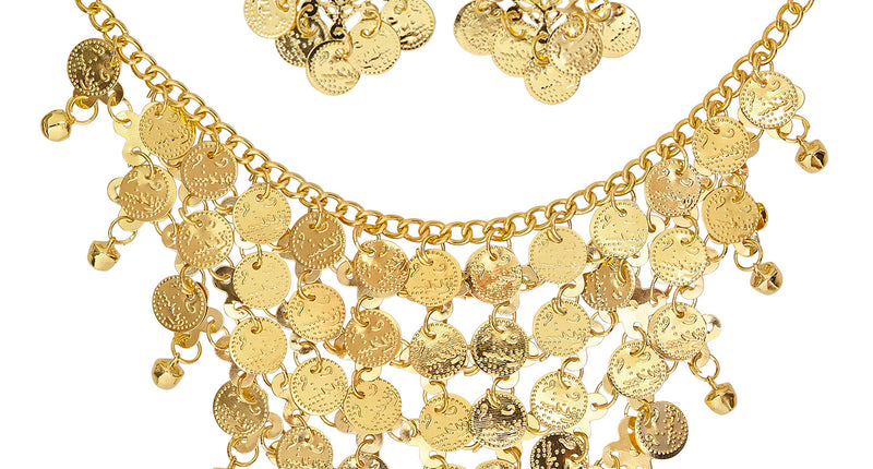 Widmann SRL Halsbandje en oorbellen met muntjes