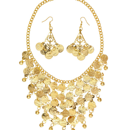 Widmann SRL Halsbandje en oorbellen met muntjes