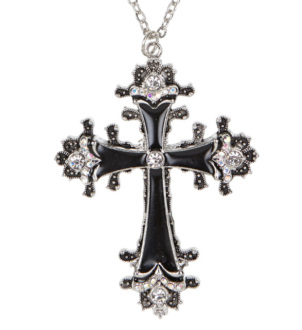 Widmann SRL Halsketting zwart met strass