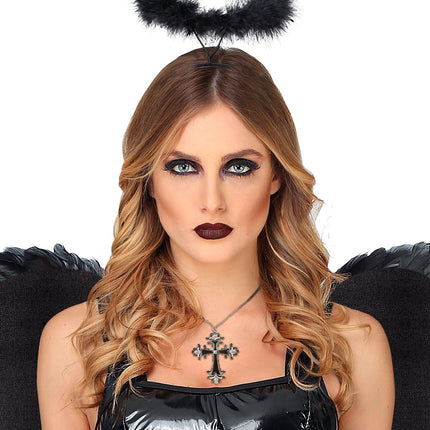 Widmann SRL Halsketting zwart met strass