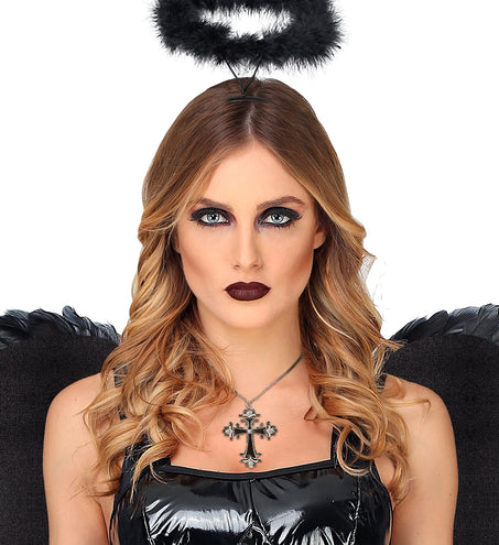 Widmann SRL Halsketting zwart met strass