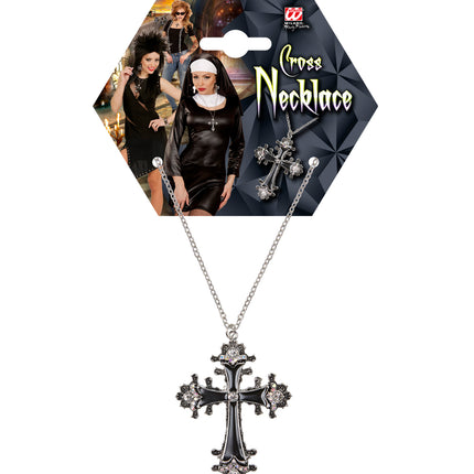 Widmann SRL Halsketting zwart met strass