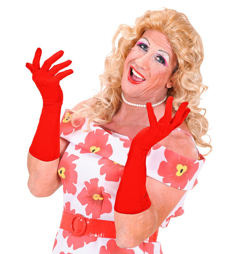 Widmann SRL handschoenen lycra 37cm rood