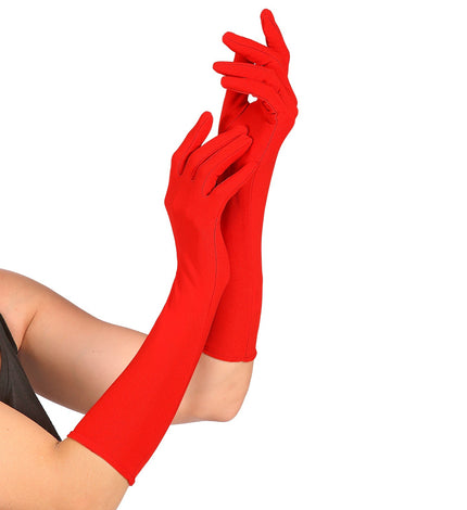 Widmann SRL handschoenen lycra 37cm rood