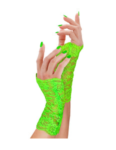 Widmann SRL Handschoenen neon groen kant