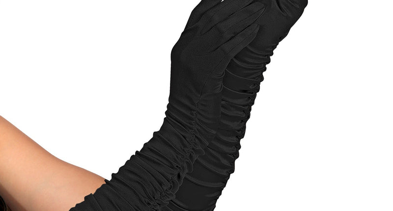 Widmann SRL handschoenen plisse lycra zwart