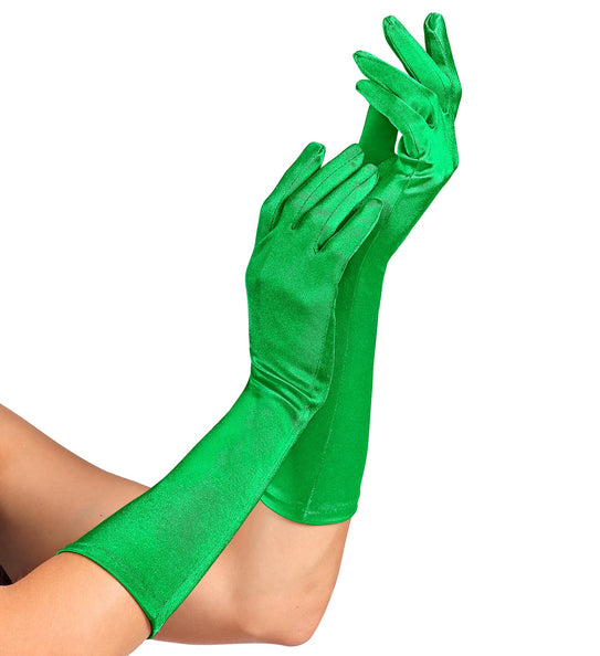 Widmann SRL Handschoenen satijn elastisch groen