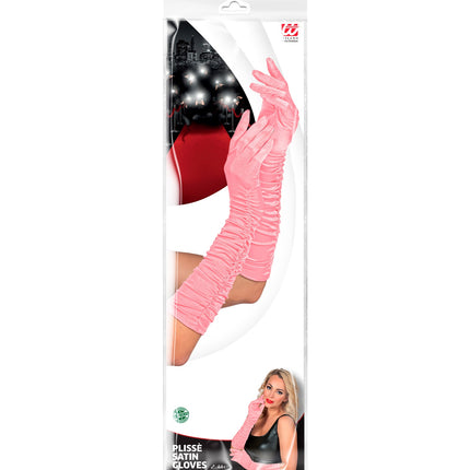 Widmann SRL Handschoenen satijn plissé roze