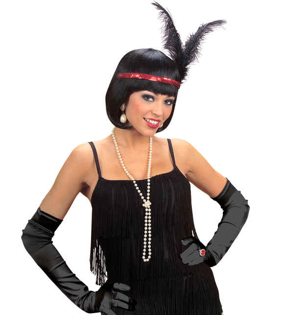 Widmann SRL Handschoenen satijn zwart 60cm