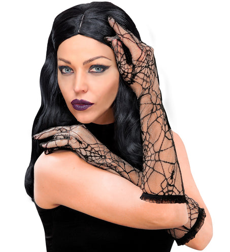 Widmann SRL Handschoenen spinnenweb kant