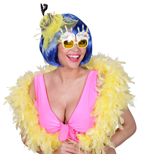 Widmann SRL Happy Birthday bril met taart