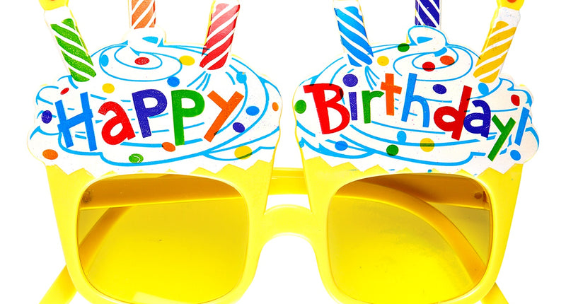 Widmann SRL Happy Birthday bril met taart