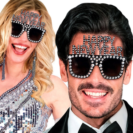 Widmann SRL Happy New Year bril zilver