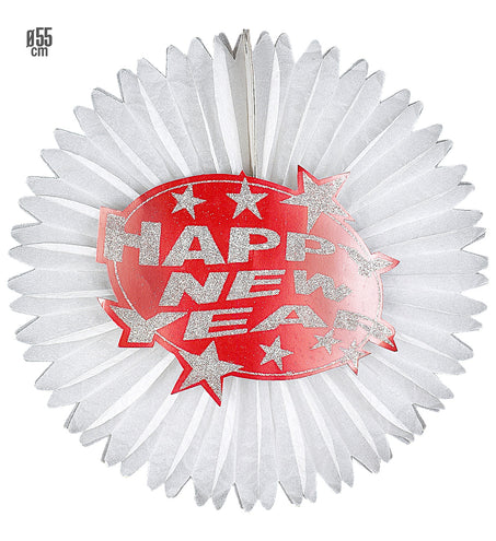 Widmann SRL Happy new year decoratie rood