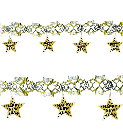 Widmann SRL Happy new year laser slinger goud 3 meter