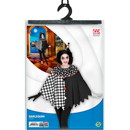 Widmann SRL Harlekijn poncho volwassenen