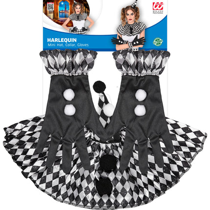 Widmann SRL Harlekijn verkleedset geblokt