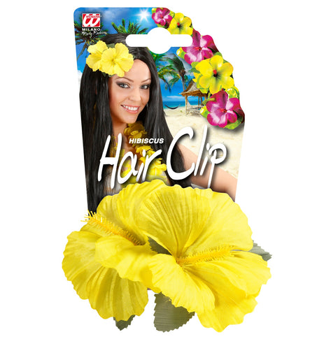 Widmann SRL Hawaii bloem haarclip geel