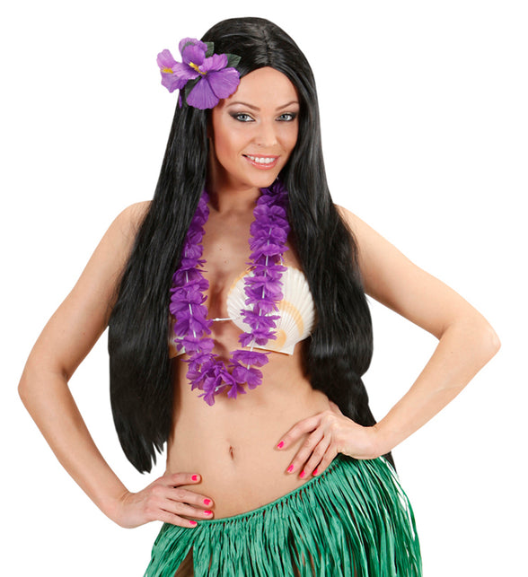 Widmann SRL Hawaii bloem haarclip paars