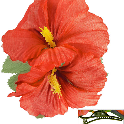 Widmann SRL Hawaii bloem haarclip rood