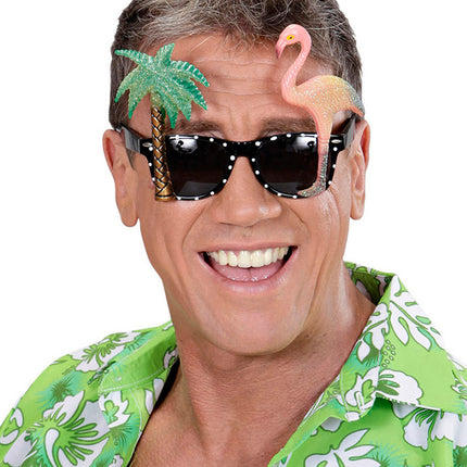 Widmann SRL Hawaii bril tropische flamingo