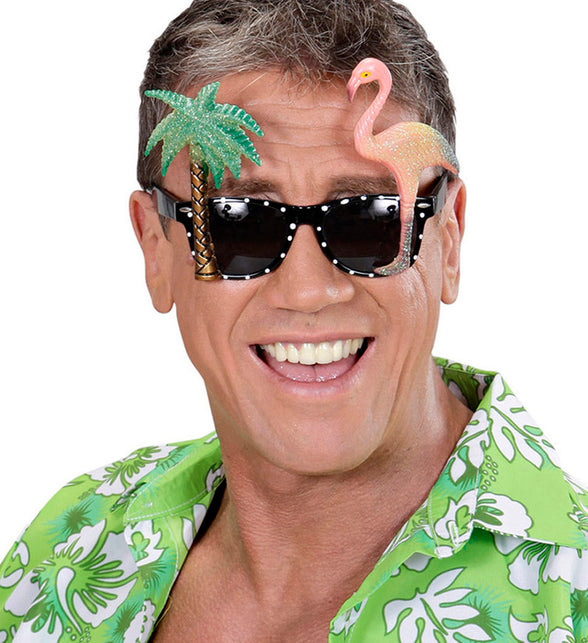 Widmann SRL Hawaii bril tropische flamingo