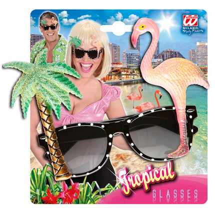 Widmann SRL Hawaii bril tropische flamingo