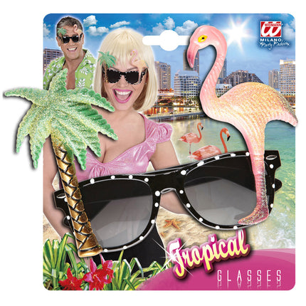 Widmann SRL Hawaii bril tropische flamingo