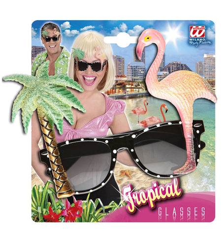 Widmann SRL Hawaii bril tropische flamingo