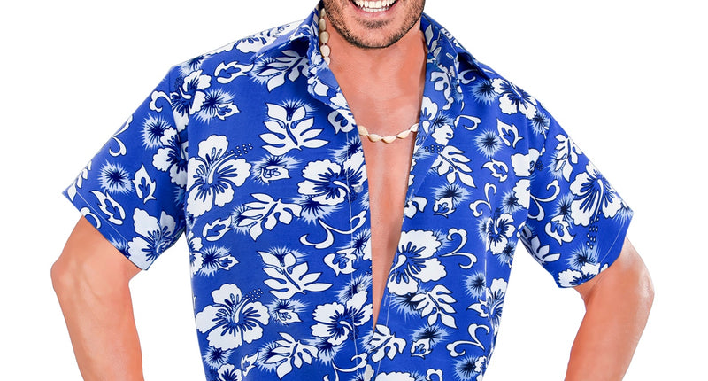 Widmann SRL Hawaii shirt blauw tropical Danny