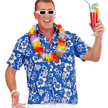 Widmann SRL Hawaii shirt blauw tropical Danny