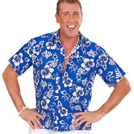 Widmann SRL Hawaii shirt blauw tropical Danny