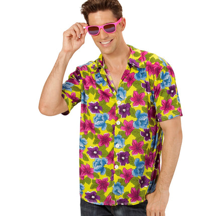Widmann SRL Hawaii shirt bloemen geel