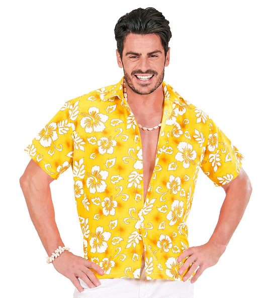 Widmann SRL Hawaii shirt geel tropical Danny
