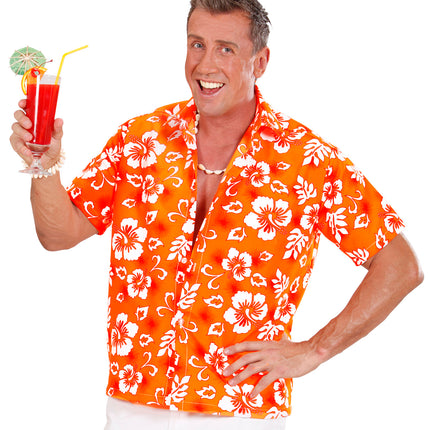 Widmann SRL Hawaii shirt oranje tropical Danny