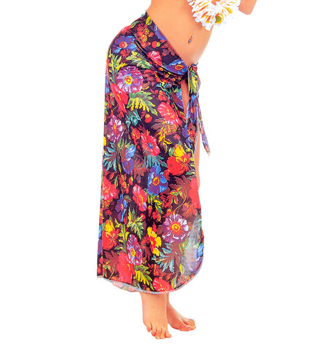 Widmann SRL Hawaiiaanse Pareo rok zwart