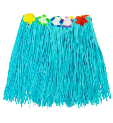 Widmann SRL Hawaiirokje lichtblauw met bloemenriem 40cm Ilse