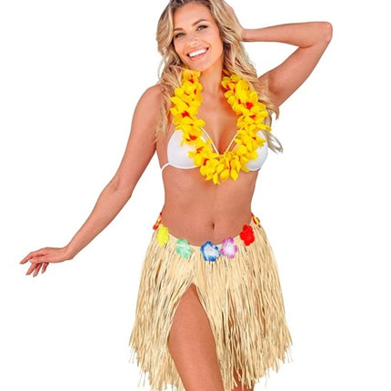 Widmann SRL Hawaiirokje naturel met bloemenriem 40cm Luuk