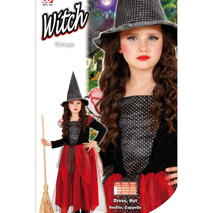 Widmann SRL Heksen kostuum Klaartje rood