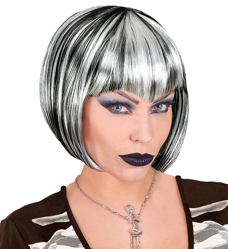 Widmann SRL Heksen pruik zwart wit